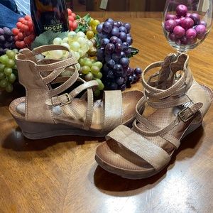 Miz Mooz New York City gladiator wedge sandals